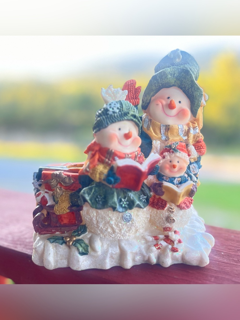 Vintage charming light up snowman CHRISTmad caroling